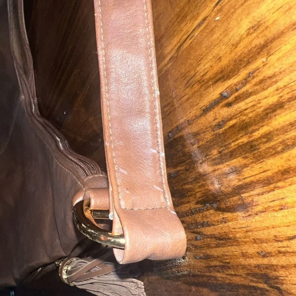 Strada Brown Shoulder‎ Bag Purse Handbag Faux Leather Pre-owned